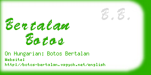 bertalan botos business card